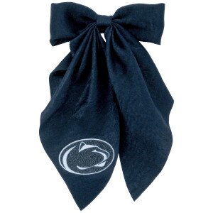 jumbo navy silk bow with glitter Penn State Athletic Logo